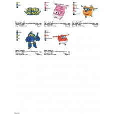 Package 5 Super Wings 01 Embroidery Designs